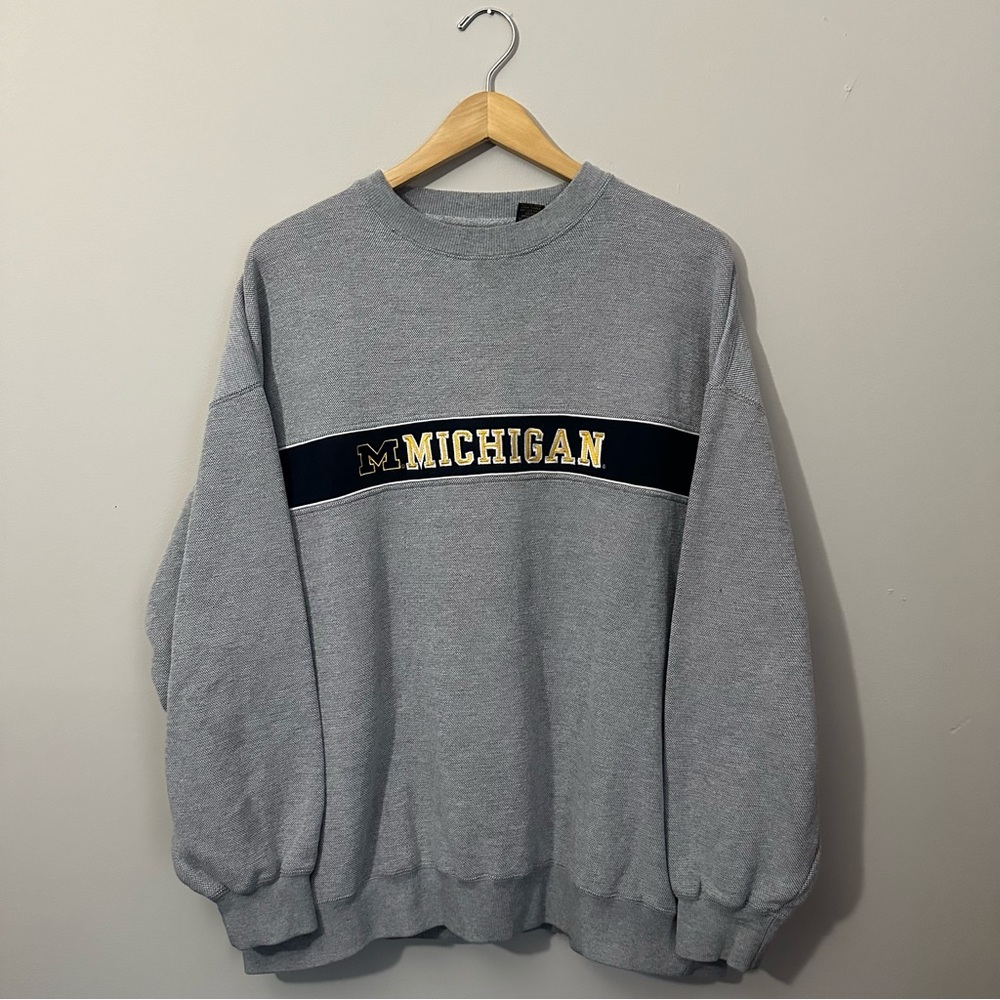 Vintage 90s Michigan Wolverines Crewneck Sweatshirt Mens Size XXL NCC Gold